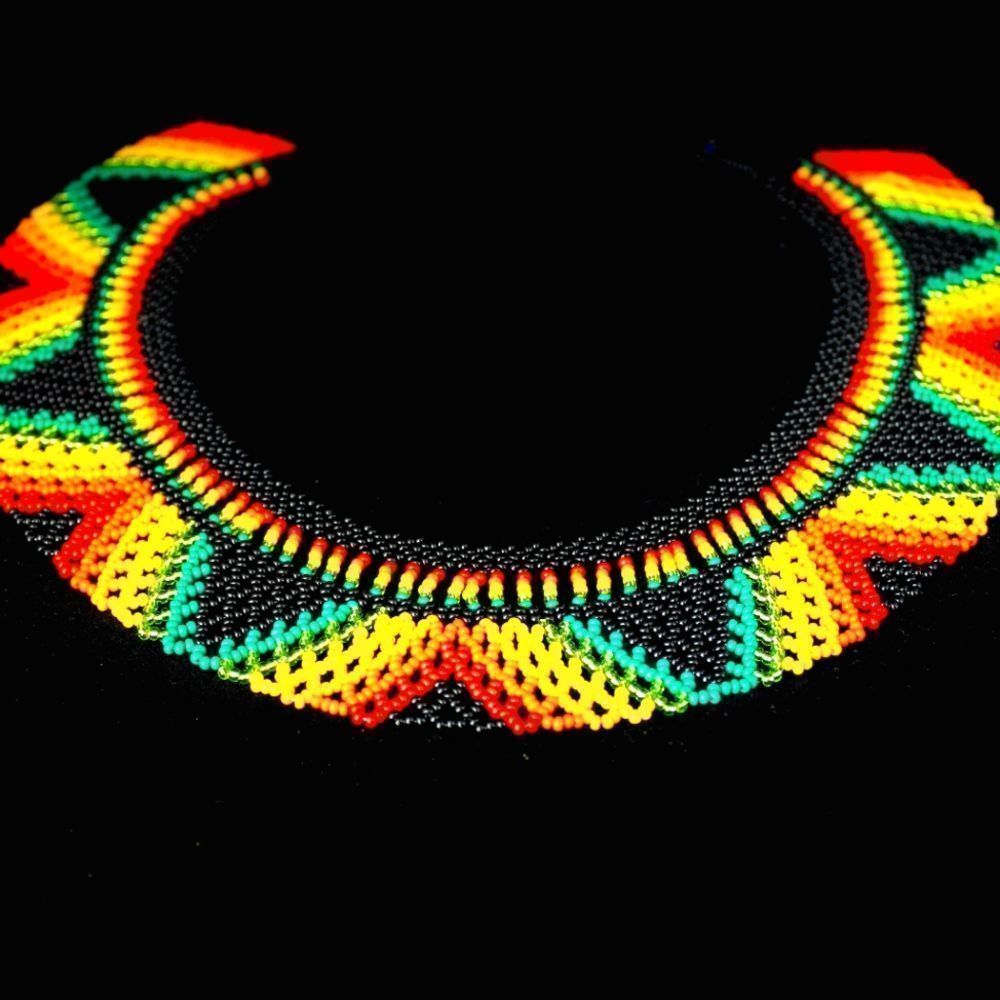 Handmade Okama beaded necklace medium